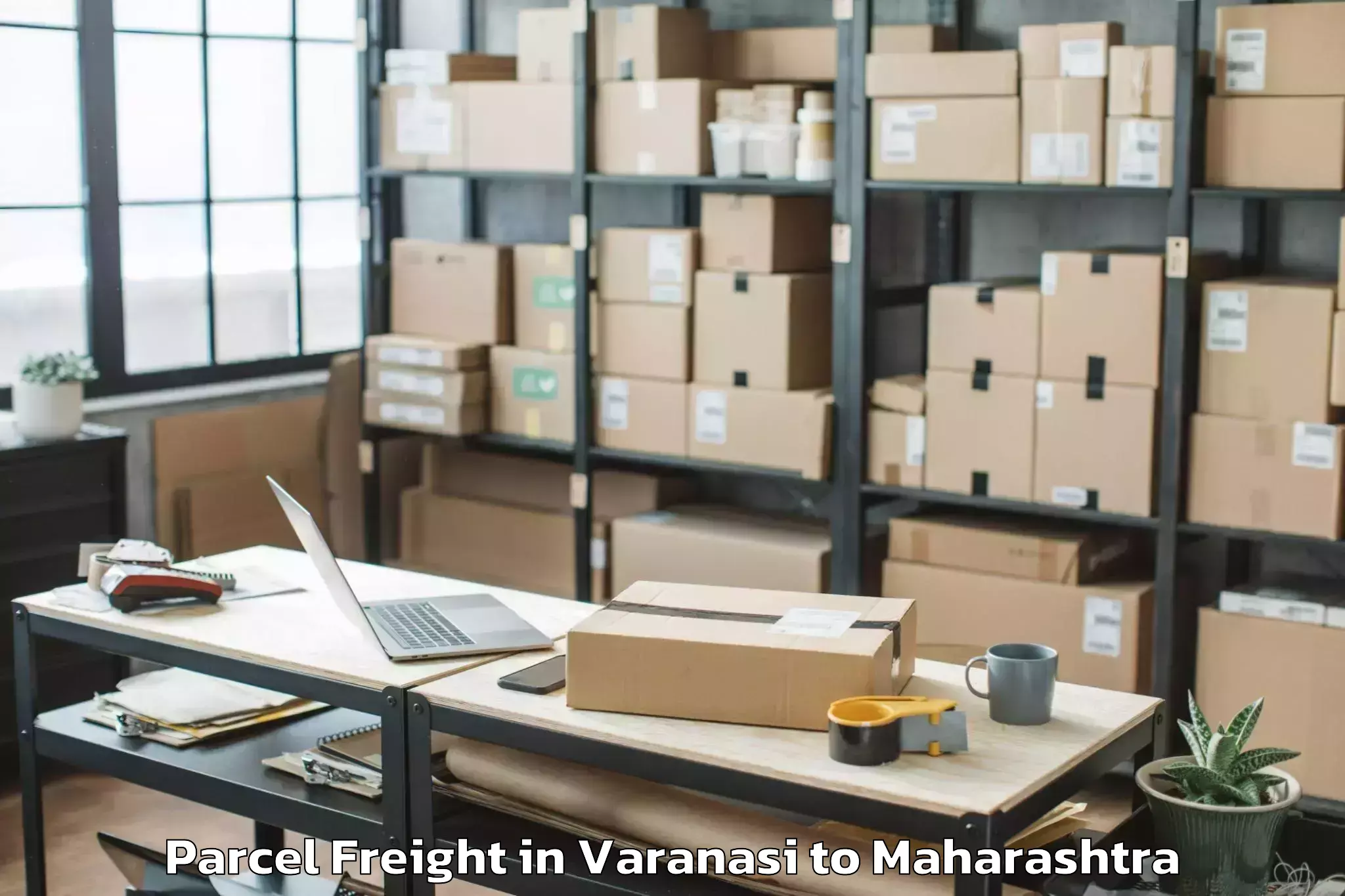 Varanasi to Newasa Parcel Freight